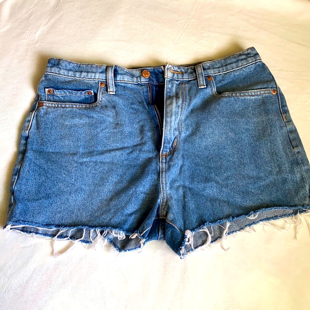 PINK high waisted jeans shorts